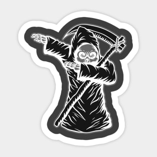 halloween dabbing grim reaper Sticker